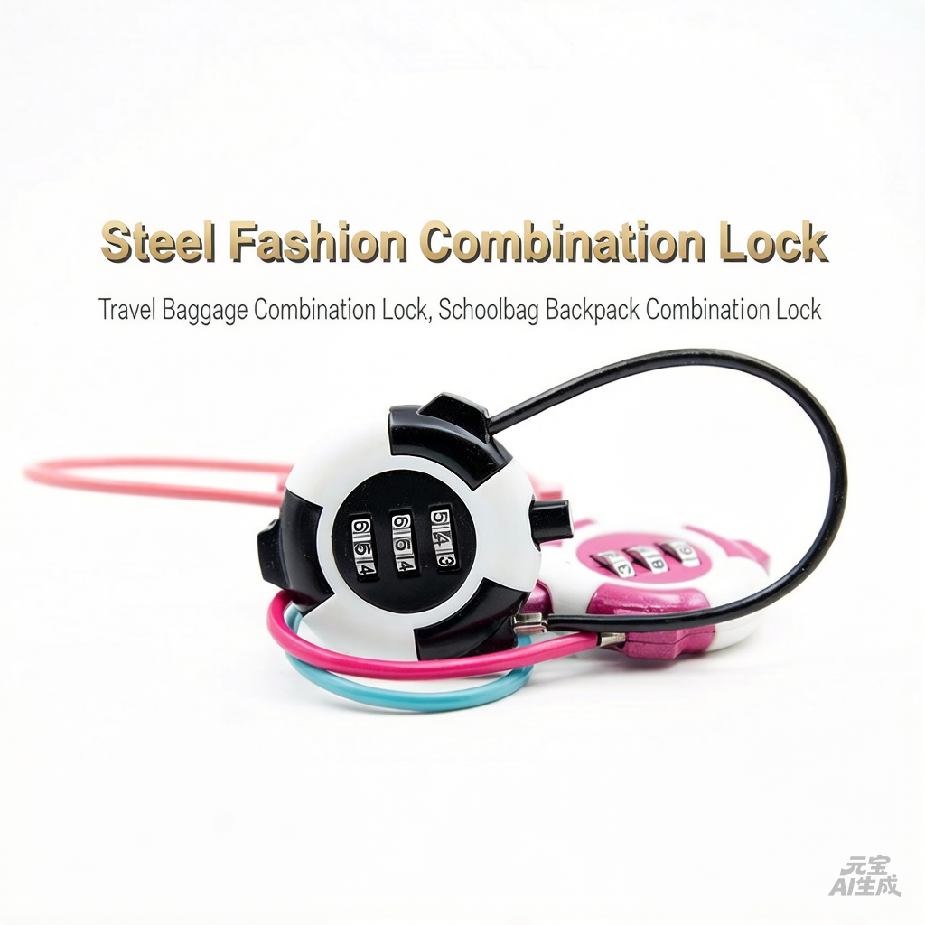 Cable Lock Combination - 3 Digit Combination Cable Lock Strap