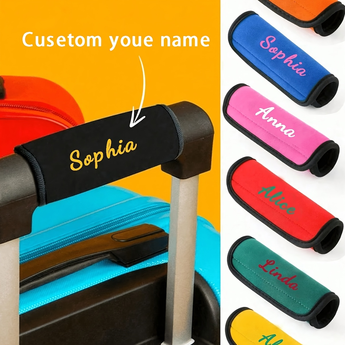 It Travel Accessories - Custom Name Luggage Handle Cover, Custom