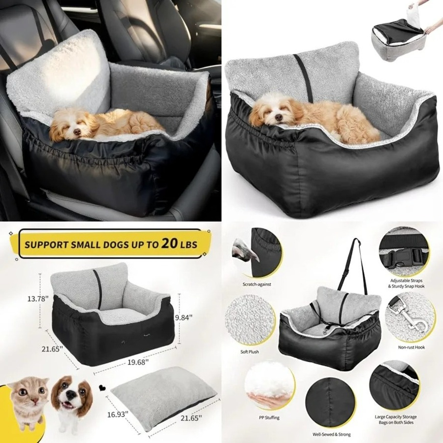 Travel Accessories Under $25 - Dog Car Seat for Small Dogs,