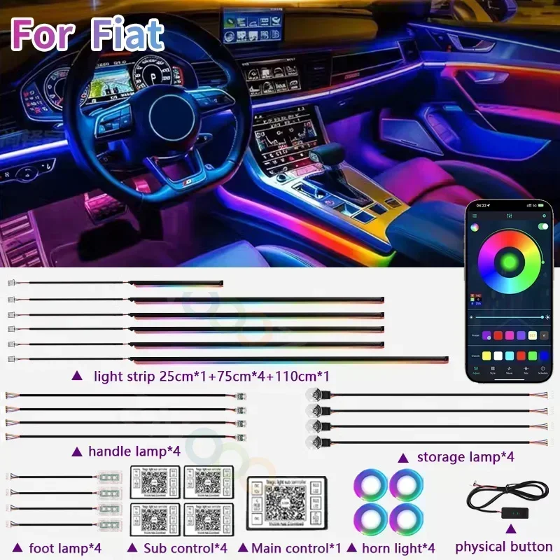 Travel Accessories Argos - RGB 22in1 Car Interior Acrylic Car