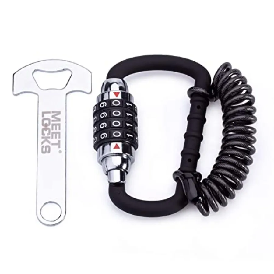 Cable Lock Combination - Motorcycle Helmet Cable Lock with 4Digit