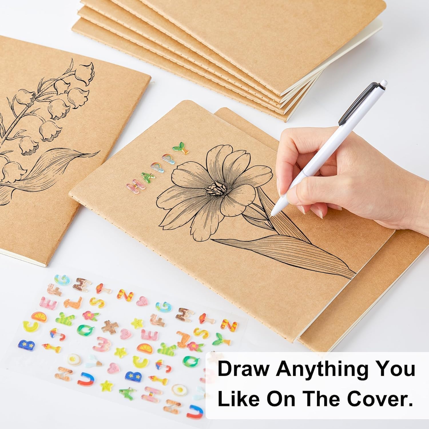 8 Pack Unlined Kraft Paper Not – обзор и цена Travel Notebook Journal