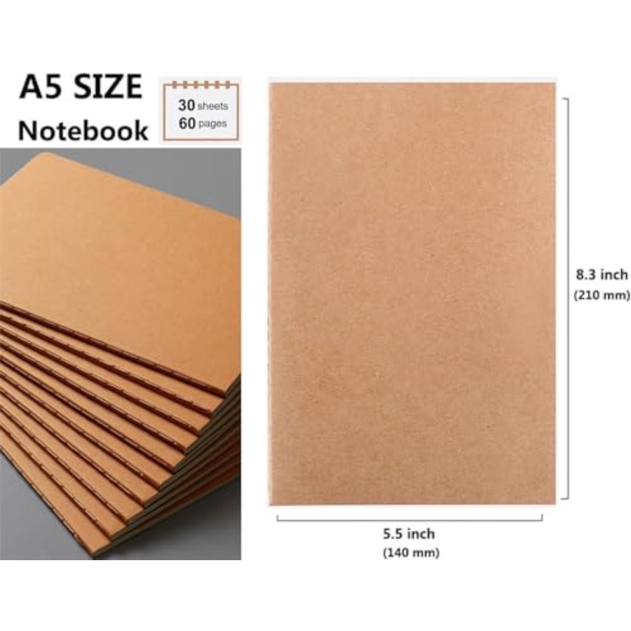 48 Pack A5 Blank Notebook Bulk – обзор и цена Travel Notebook Journal