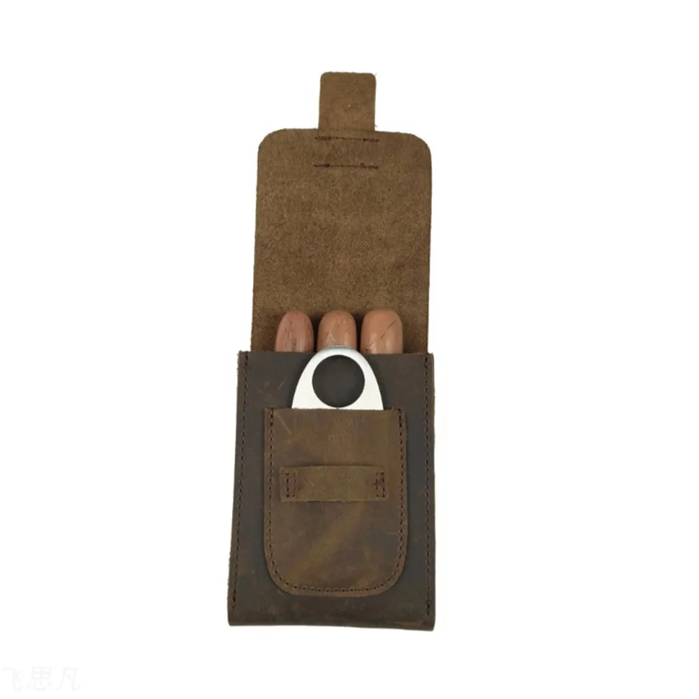Genuine Leather Cigar Case 3 C – обзор и цена Travel Accessories Gifts For Men