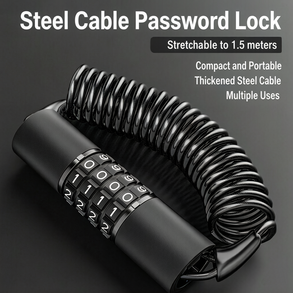 Steel Cable Helmet Lock for Bi – обзор и цена Cable Lock Combination