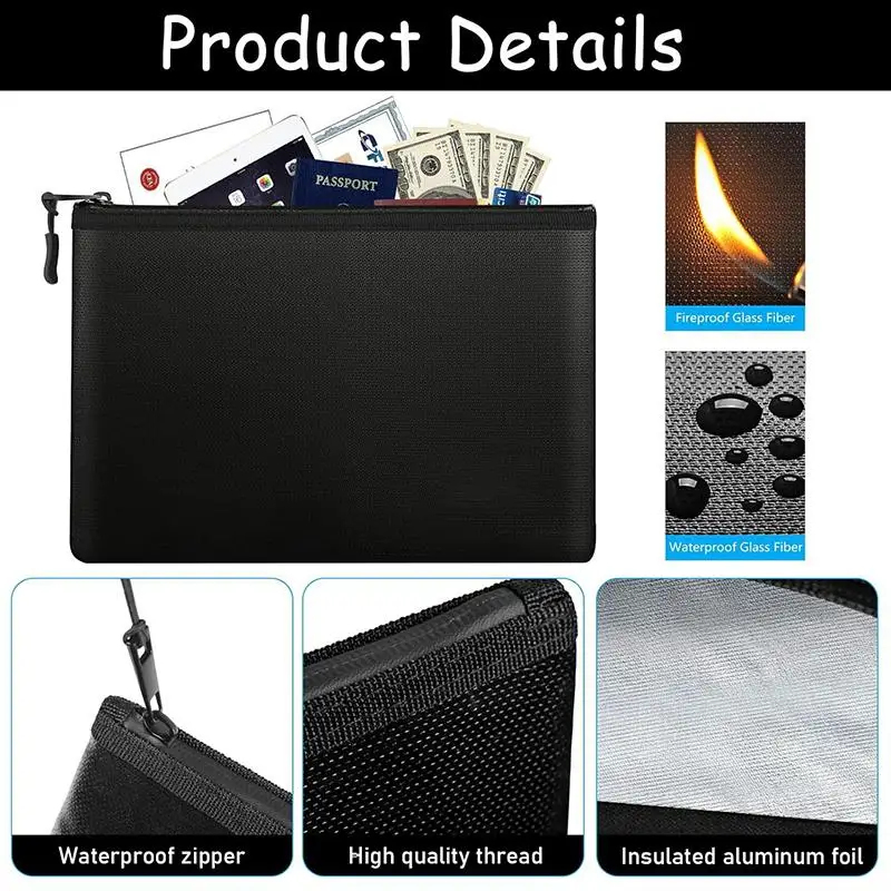 Fireproof Document Bag Waterpr – обзор и цена Travel Ziplock Bags