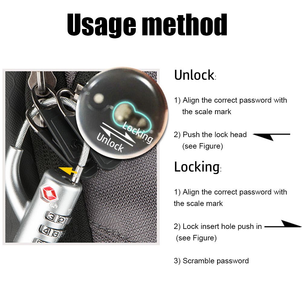 Waterproof Small Padlock Porta – обзор и цена Cable Lock Combination