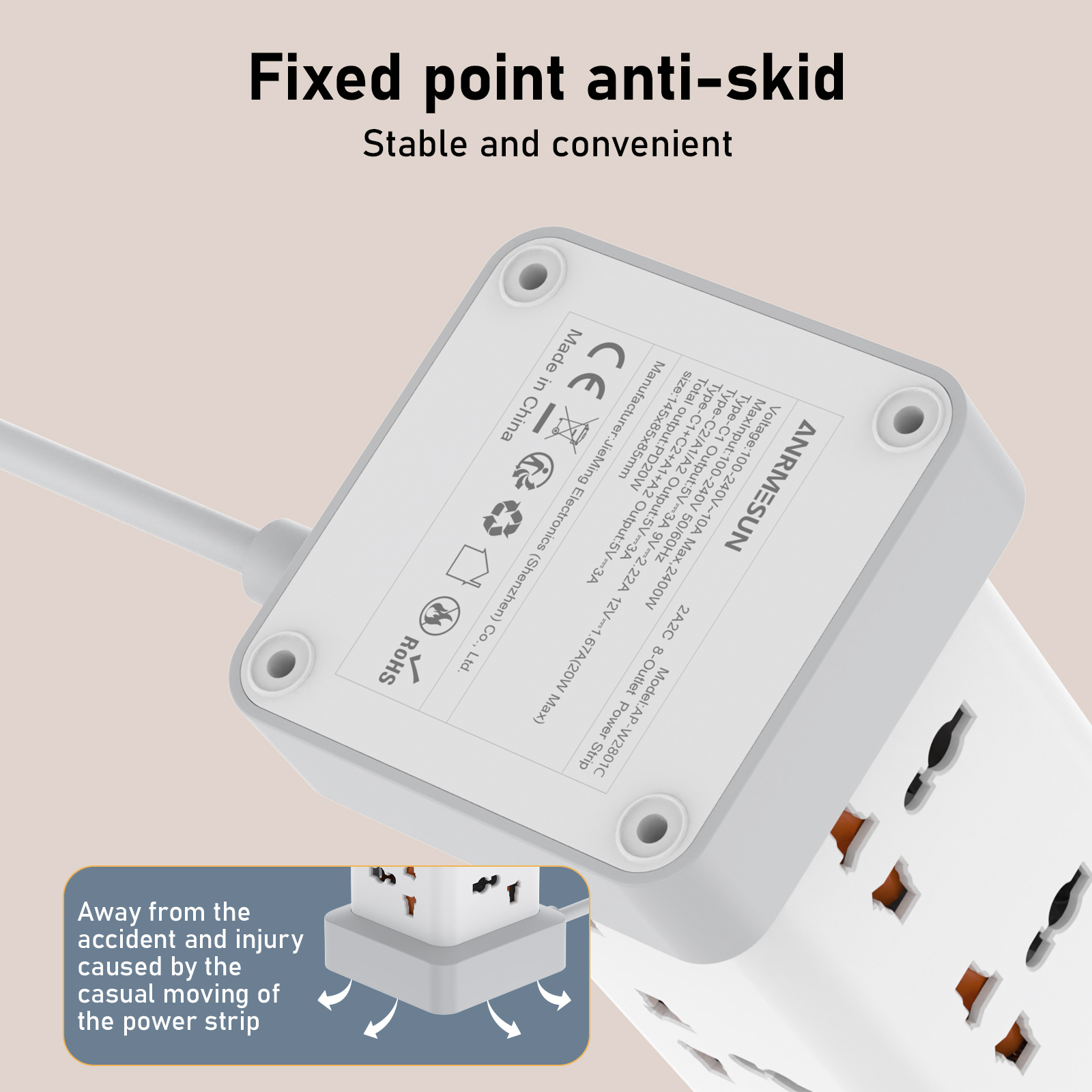 Tower Power Strip Multi Outlet – обзор и цена Cable Lock Combination