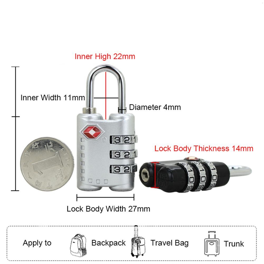 Waterproof Small Padlock Porta – обзор и цена Cable Lock Combination