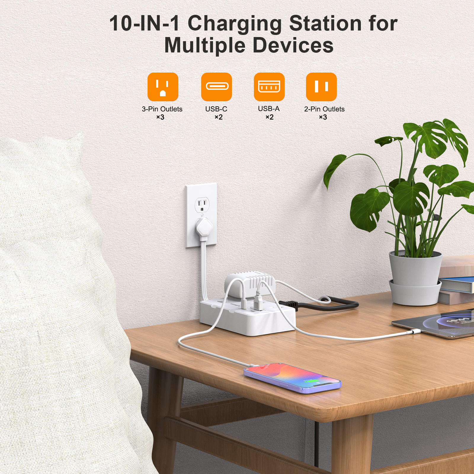 Power Strip AC Outlet USB Type – обзор и цена Cable Lock Combination