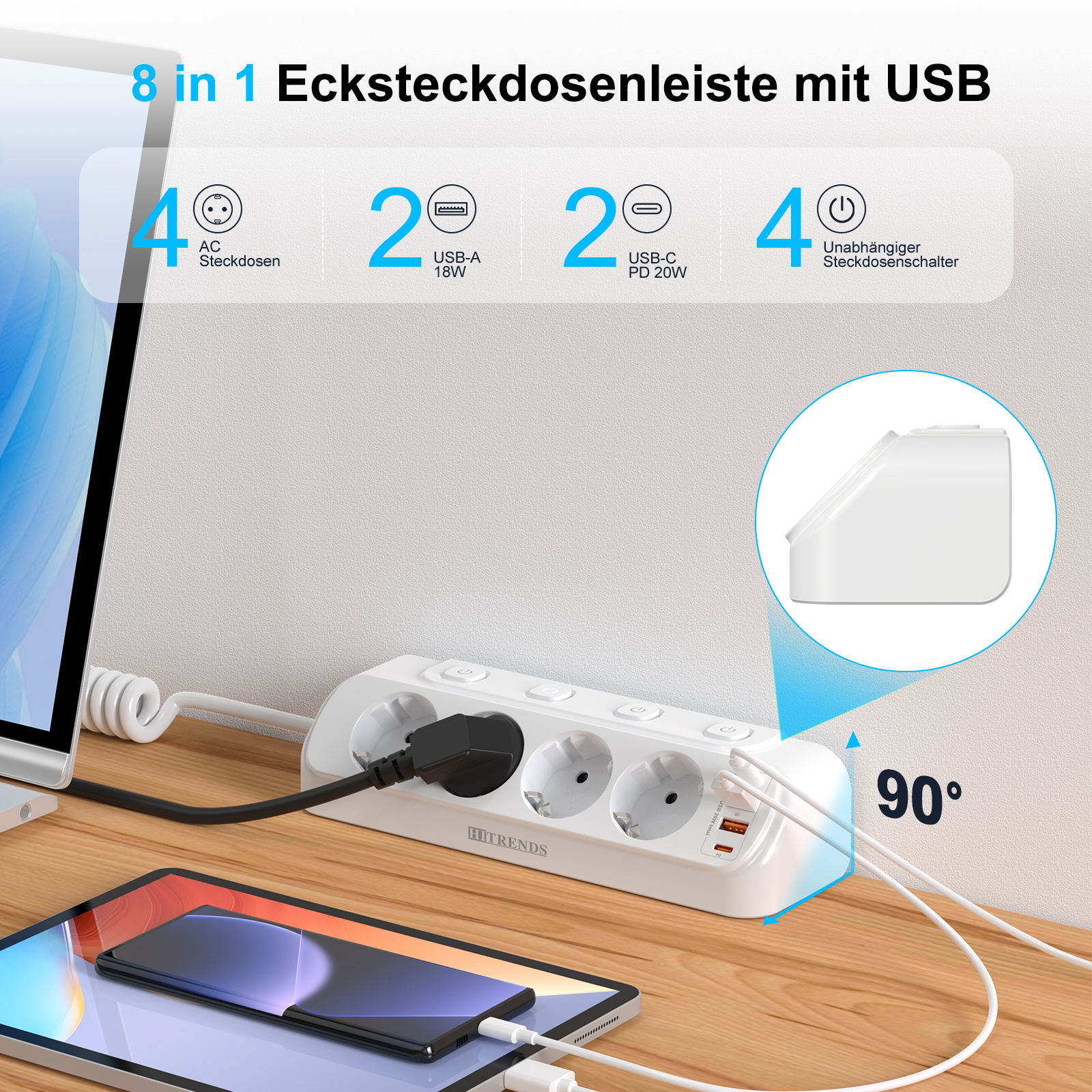 Eu plug Multi-function power b – обзор и цена Cable Lock Combination